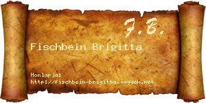 Fischbein Brigitta névjegykártya
